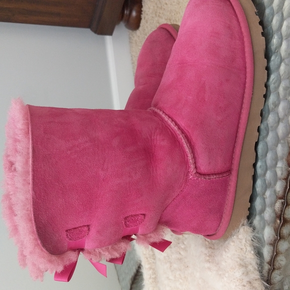 UGG Pink Bailey Bow Boots - Picture 10 of 13
